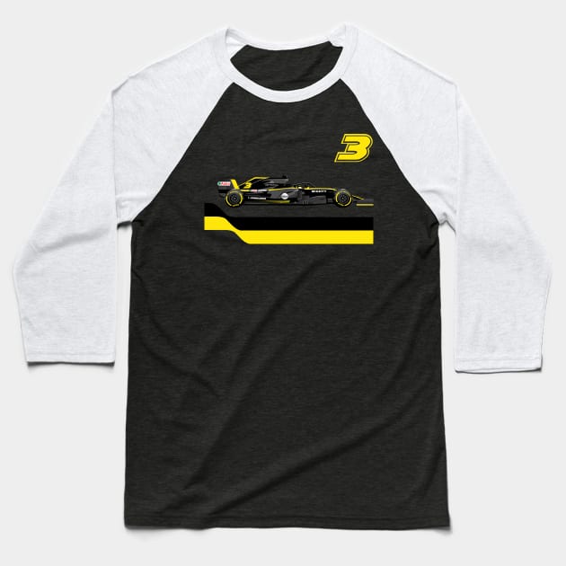 Race Car 3 Baseball T-Shirt by marieltoigo